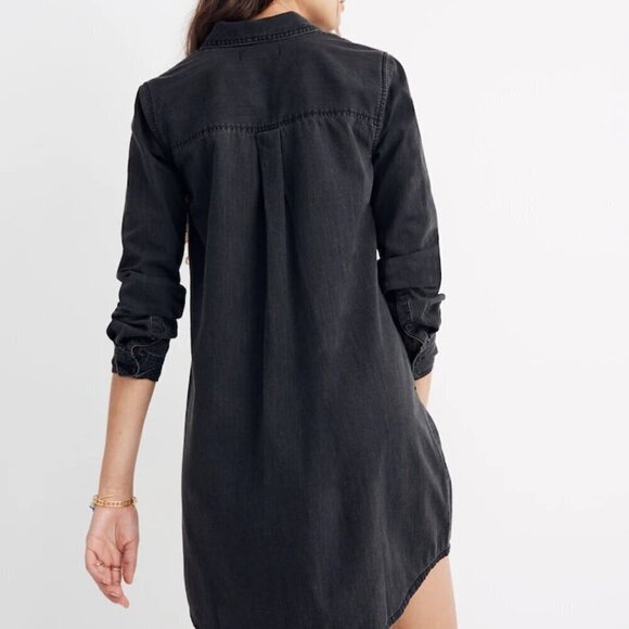 Madewell Black Denim Shirtdress S - Picture 2 of 13